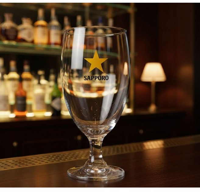삿포로 맥주잔 삿포로와인타입400ml맥주잔, 1개