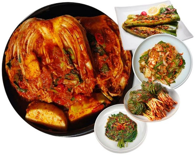 도미솔 김치 5종(포기김치+오이통김치+보리얼갈이겉절이+파김치+깻잎김치), 1세트, 11kg