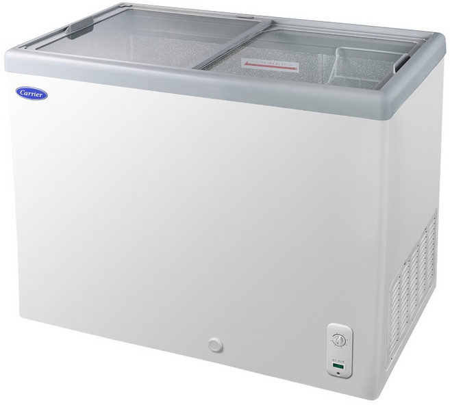 캐리어 저소음 다목적 유리도어 냉동고 194L 방문설치, 화이트색상, CSDHD201WA(방문설치)
