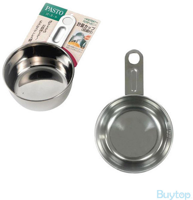 일본 미넥스 파스토 스테인리스 손잡이 미니 눈금 계량컵 200ml, 1개, 실버