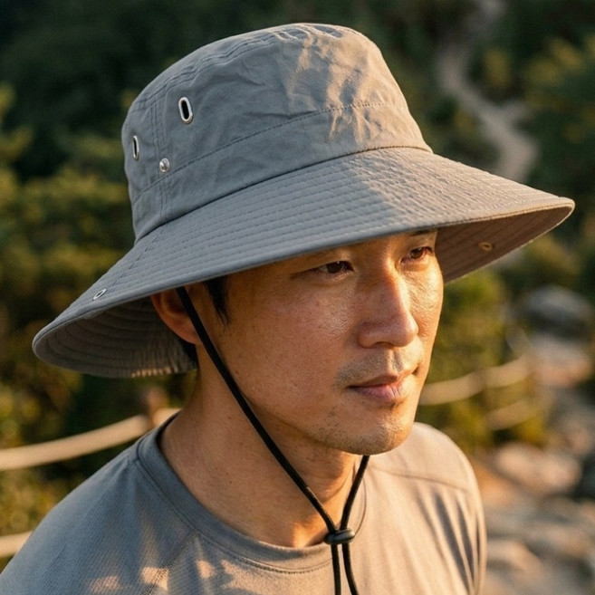 문라이트 빅사이즈 대두 등산모자 낚시모자 53~63cm, 그레이