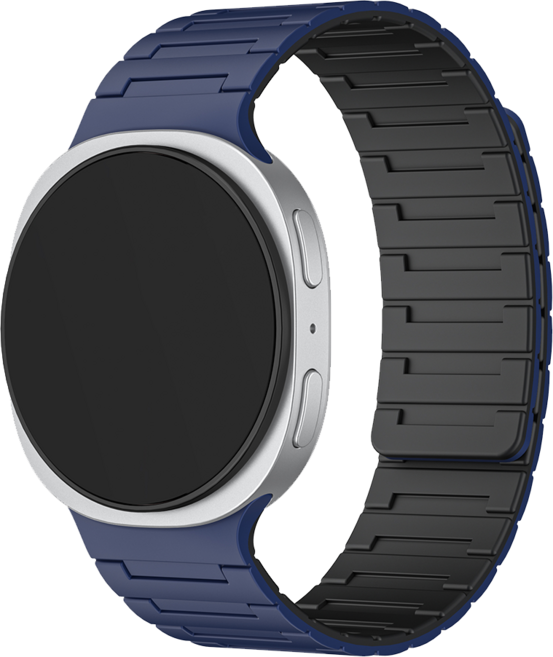 티엑스엘엑스 갤럭시워치 클래식 실리콘 마그네틱 자석 밴드 스트랩, 네이비/블랙, 1개