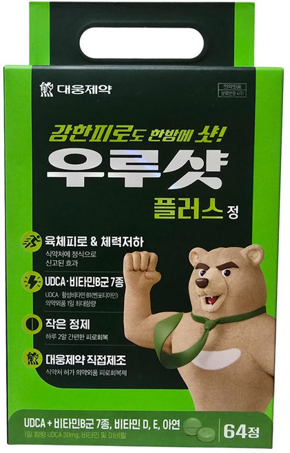 대웅제약 우루샷 플러스정, 64정, 1개