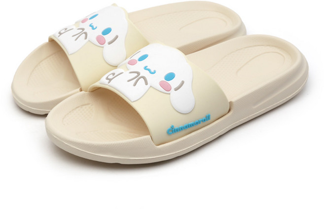 산리오 시나모롤 베이지 키즈 슬리퍼