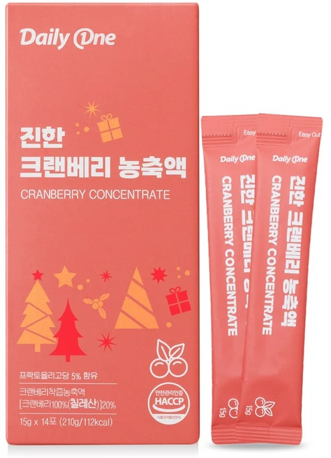 데일리원 진한 크랜베리 농축액, 210g, 1개 - 쿠팡