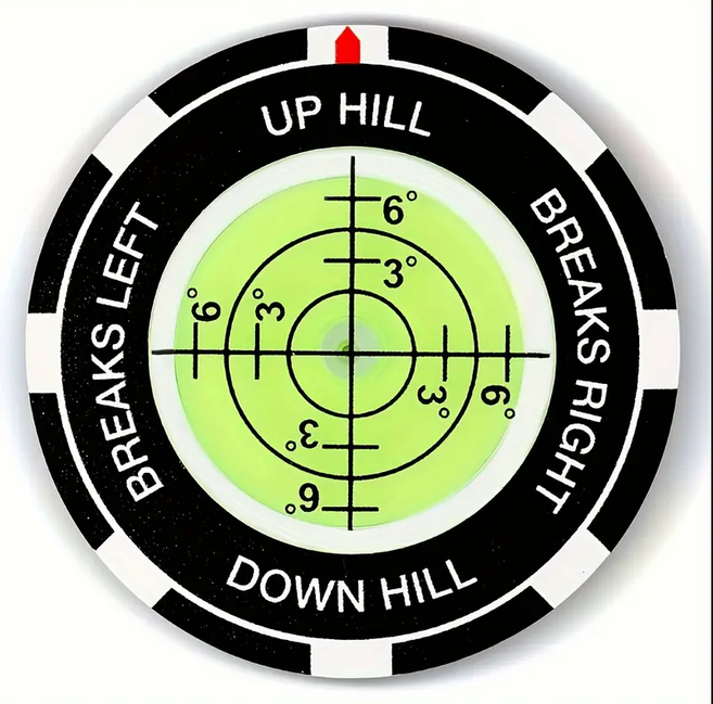 프리라이프 - 수평 계 자석 골프 볼마커 경사도 측정, 1개, A형광