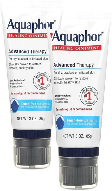 미국직구 Aquaphor 아쿠아퍼 어드밴스드 테라피 힐링 크림 터치 프리 85g 2팩, * - 쿠팡