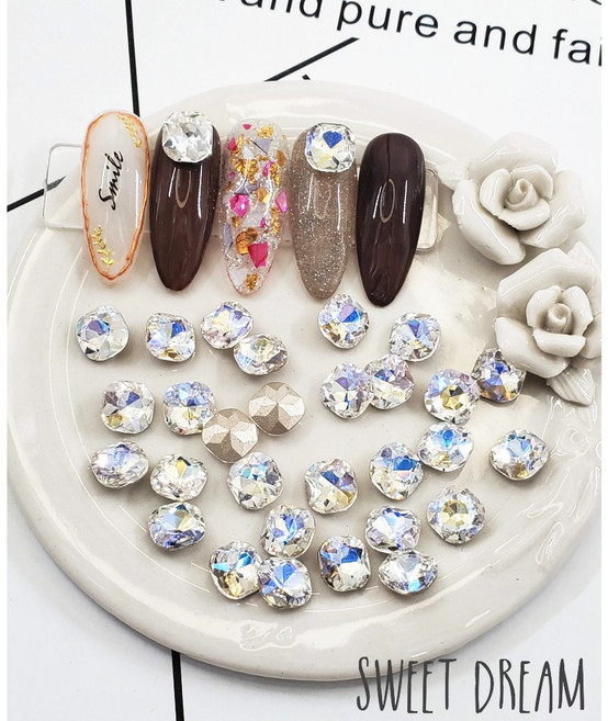 水晶指甲大方鑽 美甲堆鑽, 1個, 03星空彩【10顆入】, 03星空彩
