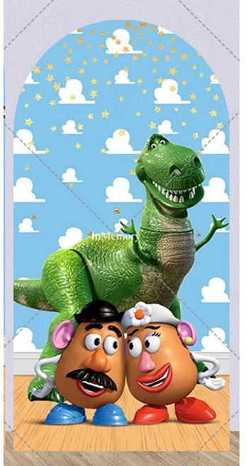 토이 배경 커버 버즈 라이트 이어 우디 푸른 하늘 흰 구름 사진 배너 생일 파티 장식, 1개, 3. right / G. 2x5.2ft(60x16...