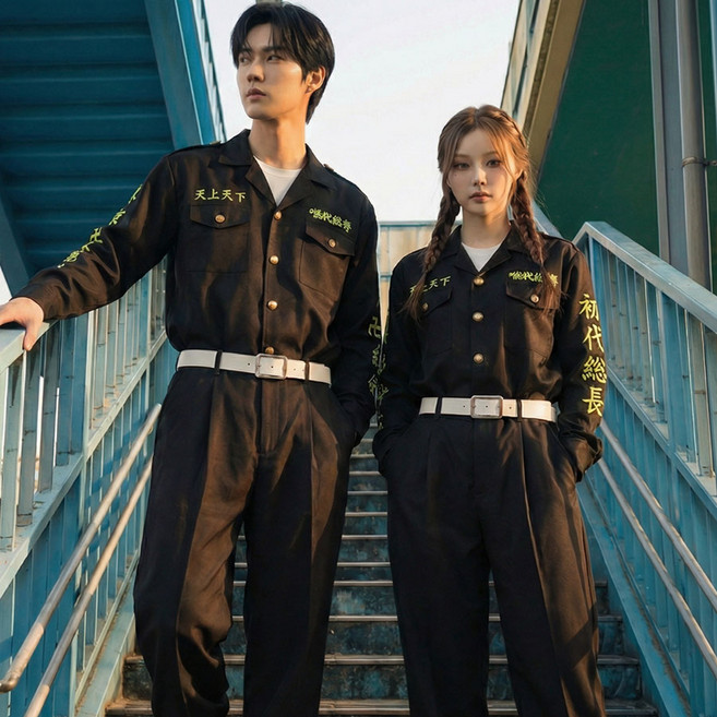 컨셉반티 동경 타임루프 블랙 점프수트 자켓 체육대회 반티