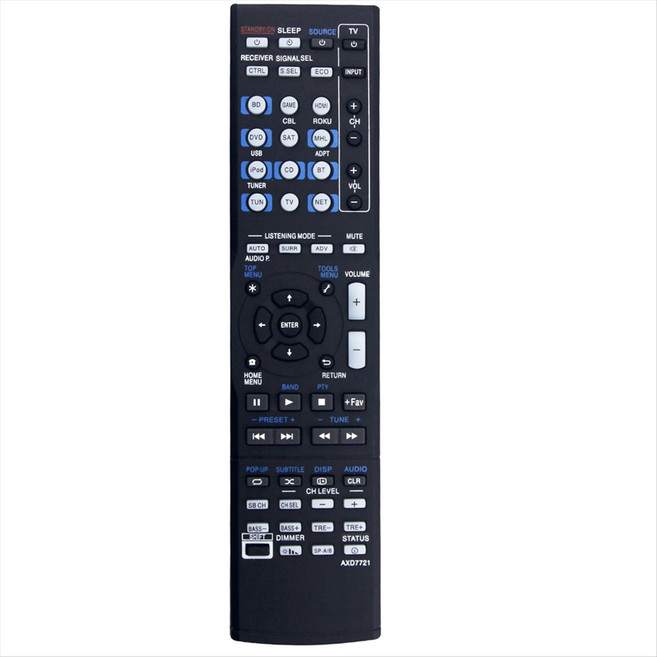 Denon AV 수신기 RCD-M40 RCD-M40DAB RCD-M41과 호환용 리모컨 RC-1204 교체, 1개, 검은색