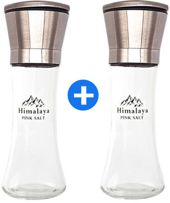 1+1 스테인리스 그라인더 180ml 소금 후추통 깨갈이, 180g, 2개