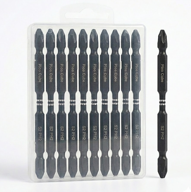 피코큐브 토션비트 110mm 자석 양면 십자 드라이버 PH2 10P, 1세트