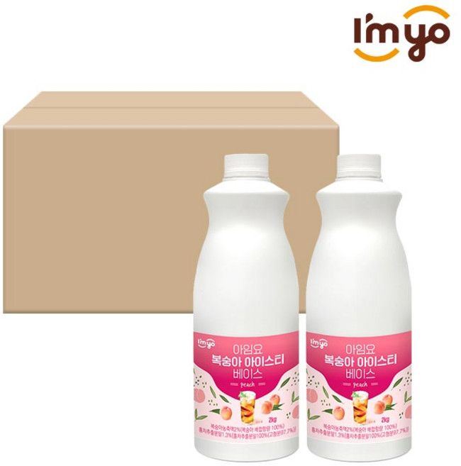 아임요 아이스티 복숭아 베이스 2kg x 6개