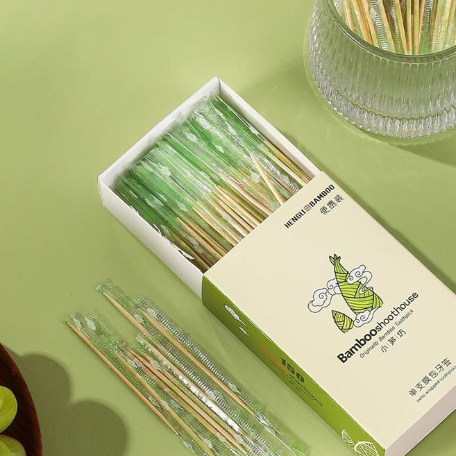 개별 포장 휴대용 일회용 이쑤시개 666, 1박스, 150개