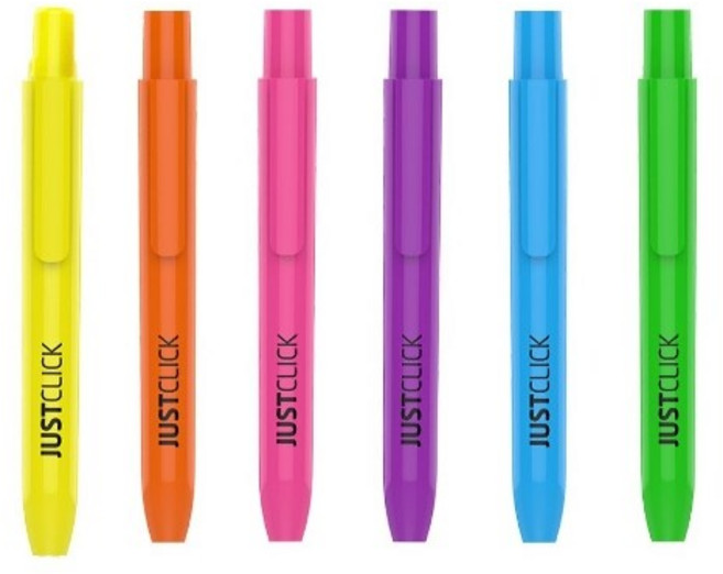 MORRIS 모리스 노크식 형광펜 M (퀵마크 형광펜), 보라, 5개