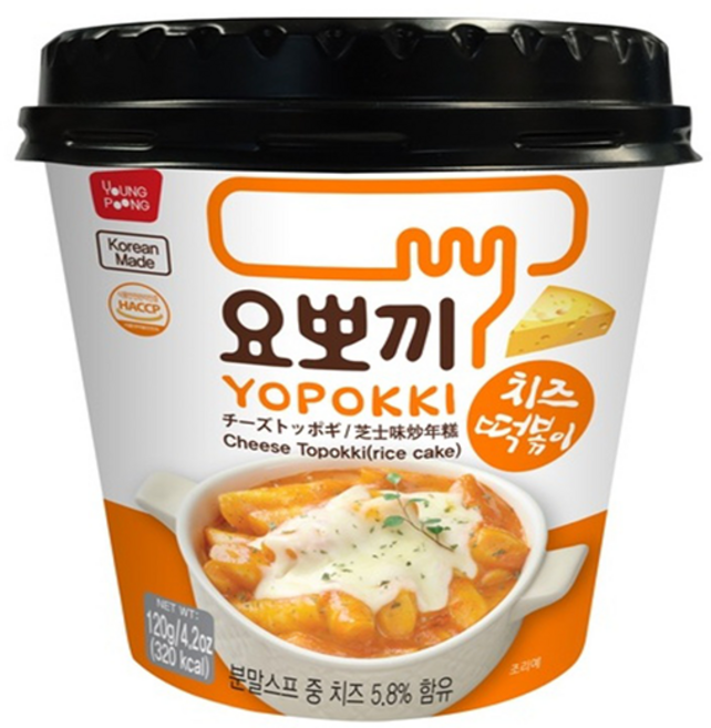 요뽀끼 치즈 떡볶이컵, 120g, 30개