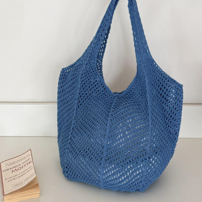 블루씨티 크로셰 루즈 니트 뜨개 여름 빅사이즈 숄더백 보부상 가방