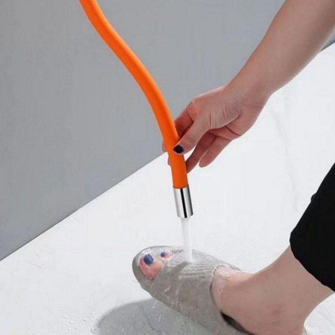 수도꼭지 연장 호스 다용도 싱크대 세면대 수전 연장 호스 자바라 50cm 자유자재 30cm 스텐레스 연장형, 그레이