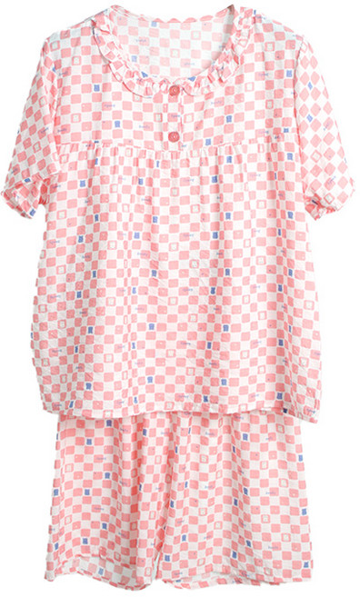 폭스 풍경인견 반팔 프릴 잠옷세트 E4 여주니어