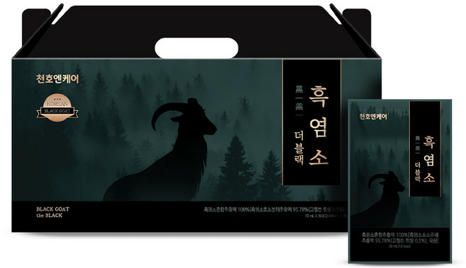 천호식품 흑염소 더블랙 70ml x 30포 흑염소즙 엑기스 천호식품 건강즙, 2.1L, 6개