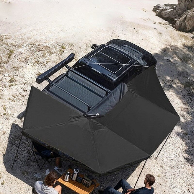 SUV 측면 270도 어닝 자립식 차량용 사이드 어닝, 270° 카키 블랙 2.5M