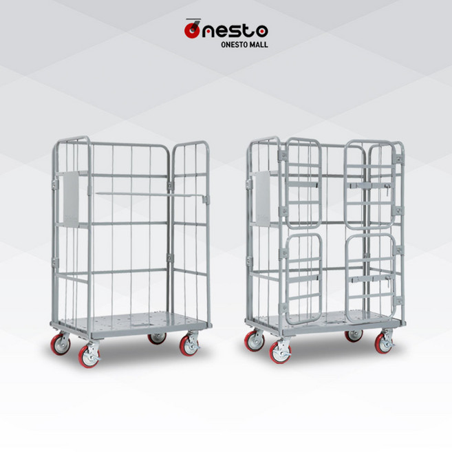 회색 롤테이너/플라스틱 판/경량화 롤테이너/고리형 4문형 /사이즈 소형 대형, 800x1100x1700 고리형, 1개