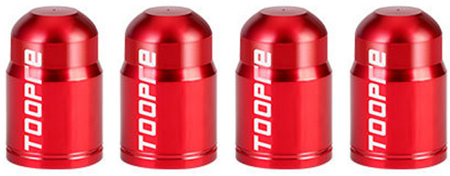 원폴뎀 자동차 오토바이 자전거 타이어 알루미늄 슈레더 밸브캡, 4개, 레드