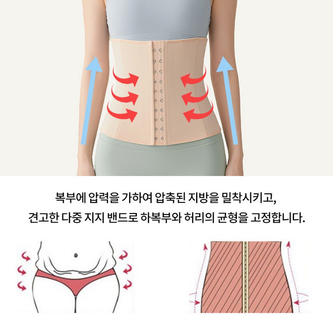 스틸본 라텍스 흉통 흉곽 코르셋