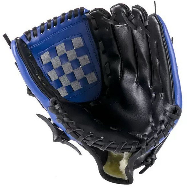少年投手兒童內野手套 棒球壘球運動娛樂, 藍黑色,11.5寸, 1個