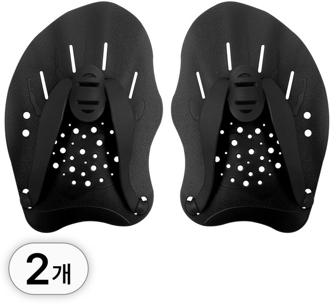 투데이리빙 프리미엄 수영 핸드 패들 손패들 오리손 훈련 용품 풀판, R99978B(블랙, 1세트