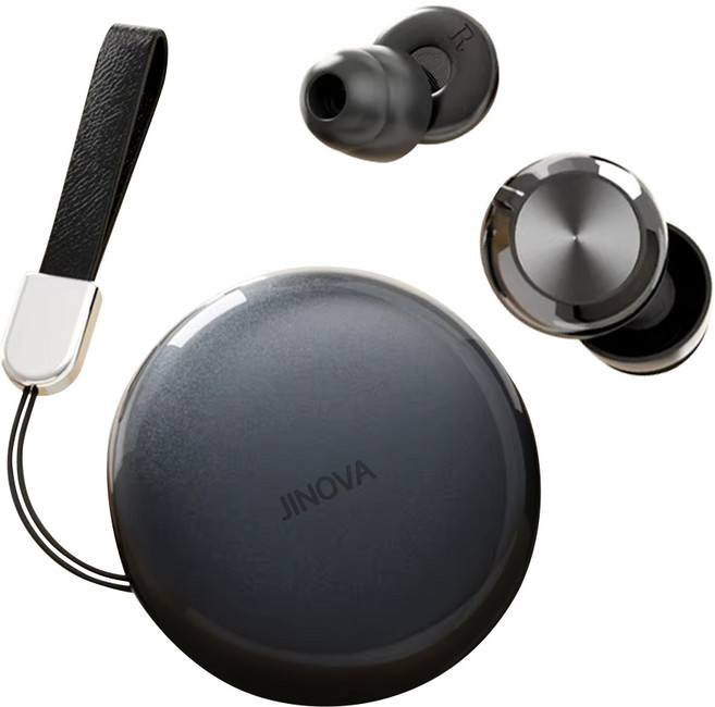 지노바 이어플러그 실리콘 수면 귀마개 소음 차단, 블랙, 1개