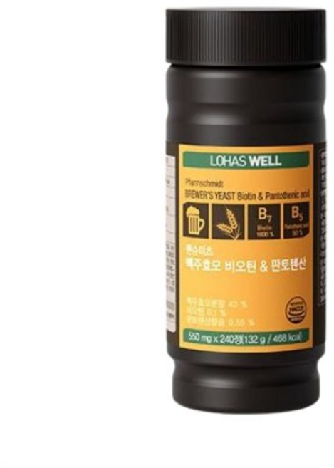 로하스웰 독일 맥주효모 비오틴 판토텐산 132g (240정) 1개, 240정