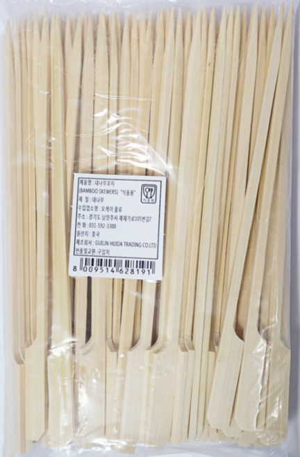 DH 대나무 손잡이 꼬지 18cm, 100개, 3개