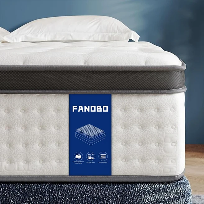 FANOBO 매트리스 포켓스프링 토퍼매트리스 침대 바닥 매트리스, 25cm, 중간 - 쿠팡