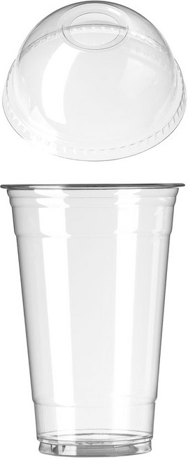 [500개세트] 92파이500ml(16온스) 아이스컵+머그리드 개폐뚜껑, 1세트, 500ml, 500개