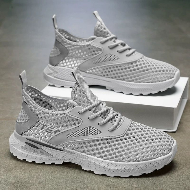 Makone 남성 운동화 펀칭 메쉬 여름 얇은 통기성 좋은 미끄럼방지 스포츠 캐쥬얼 패션 슈즈