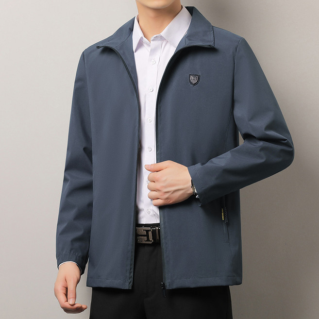 빅사이즈 아우터 남성 재킷 춘추 한국판 남성복 스탠카라 스타일리쉬 캐주얼