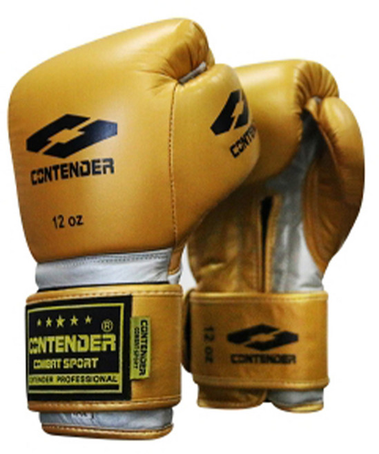 컨텐더 아레스 천연가죽 복싱 글러브 MMA, 1개, 골드