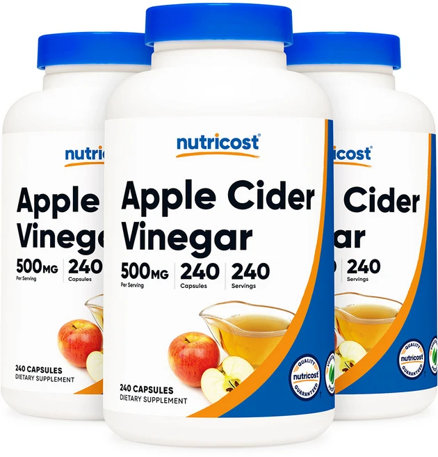 뉴트리코스트 애플 사이다 비니거 캡슐 애사비 32주분, 240정, 3개 - 쿠팡