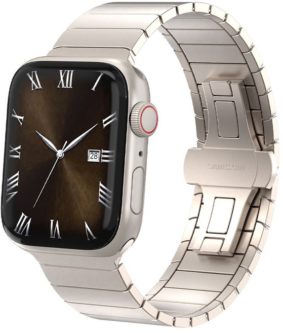 애플워치 호환 링크브레이슬릿 메탈 스트랩 밴드, 스타라이트