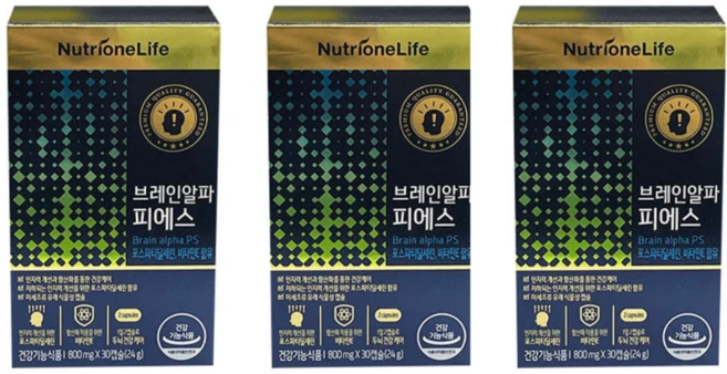 뉴트리원 브레인알파 피에스 영양제, 30정, 3개 - 쿠팡