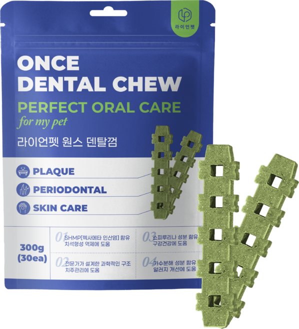 원스 강아지 덴탈껌 개껌 양치껌 치석제거껌 가수분해 간식 30개입, 1박스, 300g, 오리지널