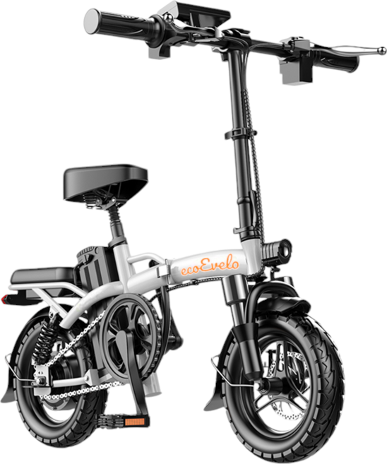 에코e벨로 전기 자전거 14인치 PAS 전기자전거 48V 400W 10Ah 기본형 자토바이, 레드