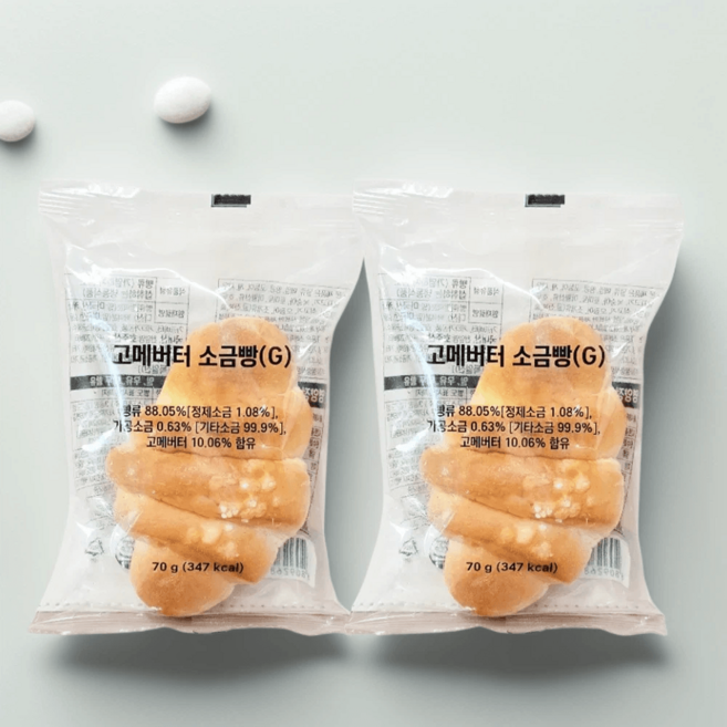 소금빵 고메버터 시오빵 카페디저트, 12개, 70g