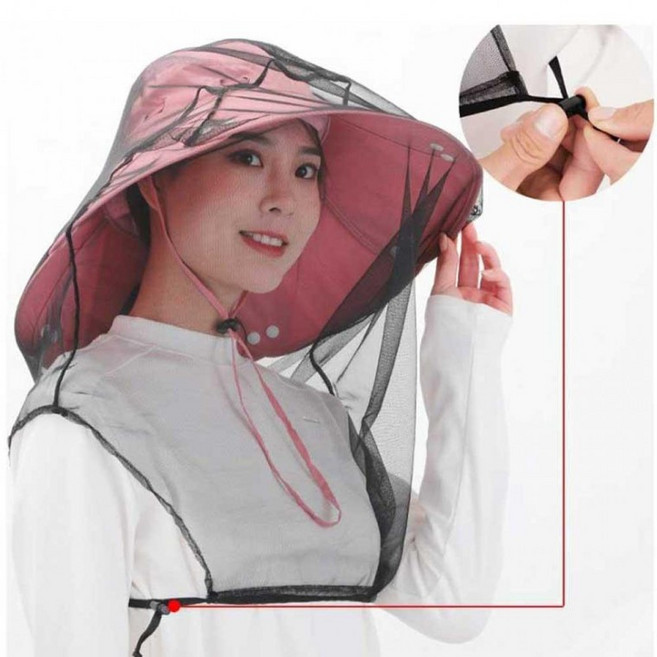 휴대용 고정 방충망 모자 망사 낚시 얼굴망 벌초망 양봉, 상세페이지 참조