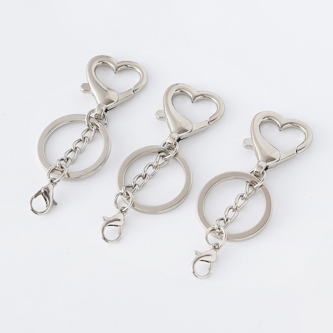 열쇠고리 10pcs, 1개, 하트고리 체인형