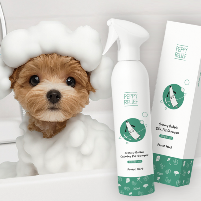 페피릴리프 크리미 버블 스킨 강아지 샴푸, 1개, 300ml