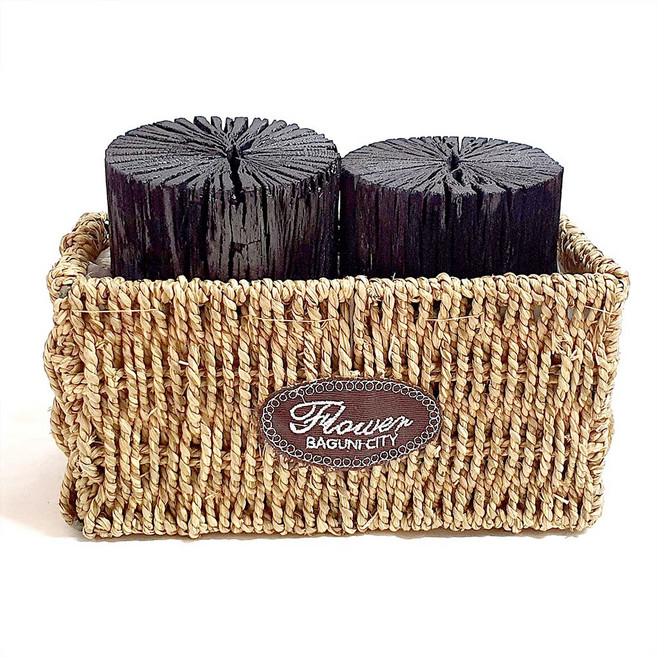 숯바구니 공기정화숯 자연탈취숯 인테리어효과 참숯, 2개, 700g