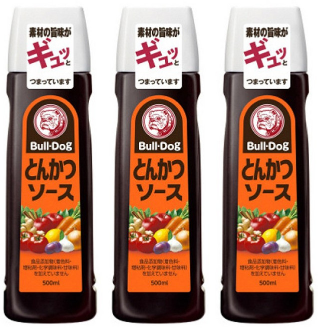 불독 돈까스 소스, 3개, 500ml